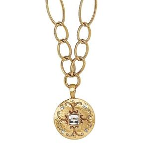 BRIGHTON Versailles Gold Saturn Reversible Necklace